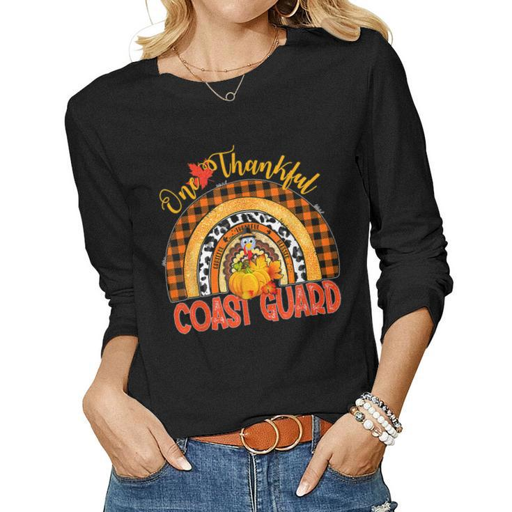 Rainbow One Thankful Coast Guard  Women Graphic Long Sleeve T-shirt