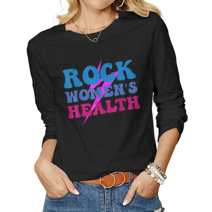 Rock Womens Health Groovy For Women Women Long Sleeve T-shirt