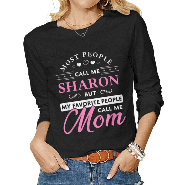 Sharon Name Personalized Mom Women Long Sleeve T-shirt