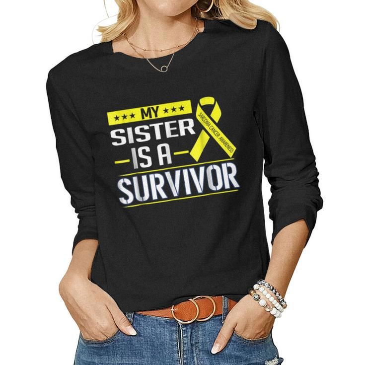 My Sister Sarcoma Cancer Awareness Women Long Sleeve T-shirt