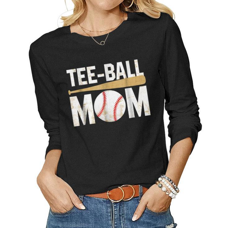 Womens Sport Ball Mom Tball Mom Sport Mama For Women Women Long Sleeve T-shirt