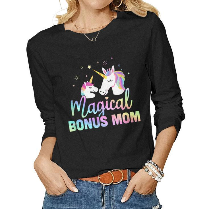 Stepmom Magical Bonus Mom Unicorn Women Long Sleeve T-shirt