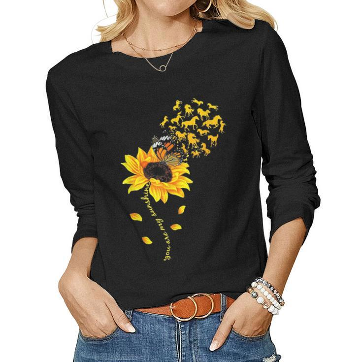 You Are My Sunshine Sunflower Horse For Men Woman Women Long Sleeve T-shirt