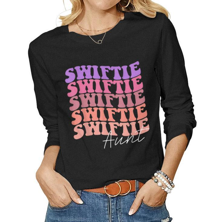 Swiftie Aunt Aunt Groovy Women Long Sleeve T-shirt