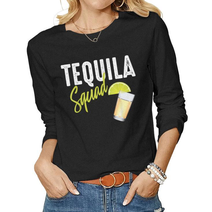 Tequila Squad Cute Margarita Fan Cinco De Mayo Women Long Sleeve T-shirt