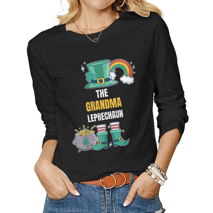 The Grandma Lebrechaun St Patricks Day Matching  Women Graphic Long Sleeve T-shirt