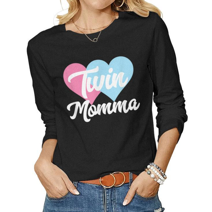 Twin Momma - Mothers Day Fraternal Twins Mom Gift   Women Graphic Long Sleeve T-shirt