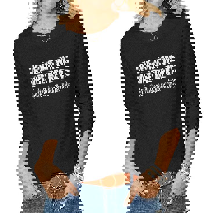 Twin Sister Brother Matching Sibling Women Long Sleeve T-shirt