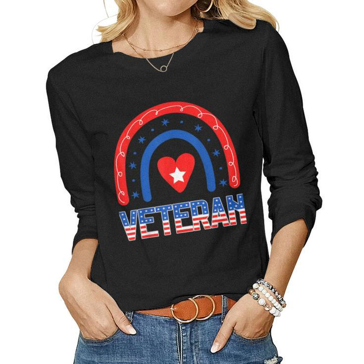 Veterans Day Veteran Appreciation Respect Honor Mom Dad Vets  V7 Women Graphic Long Sleeve T-shirt