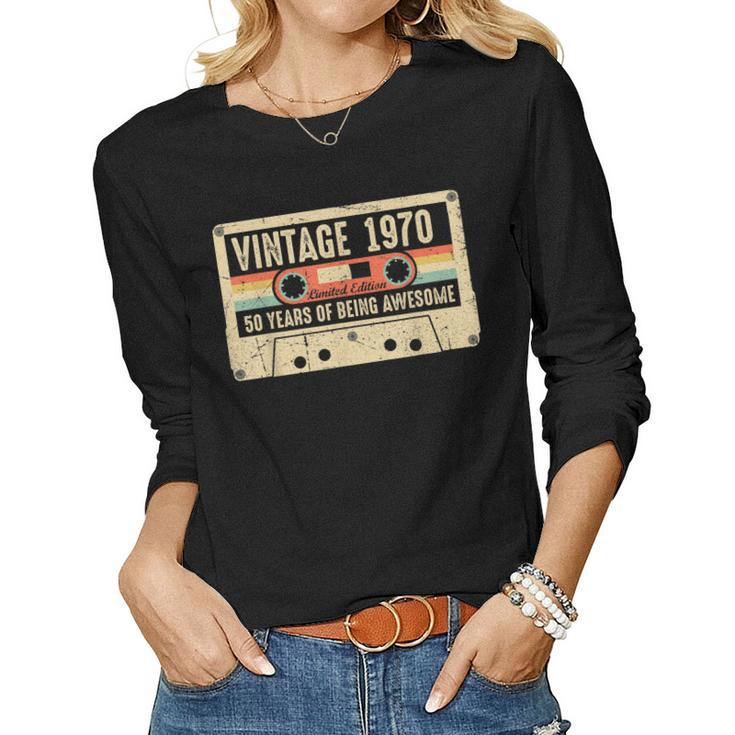 Vintage 1970 Made In 1970 50Th Birthday 50 Years Old V2 Women Long Sleeve T-shirt