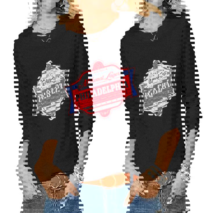 Vintage Philadelphia Beer Label - Philly Pride Women Long Sleeve T-shirt