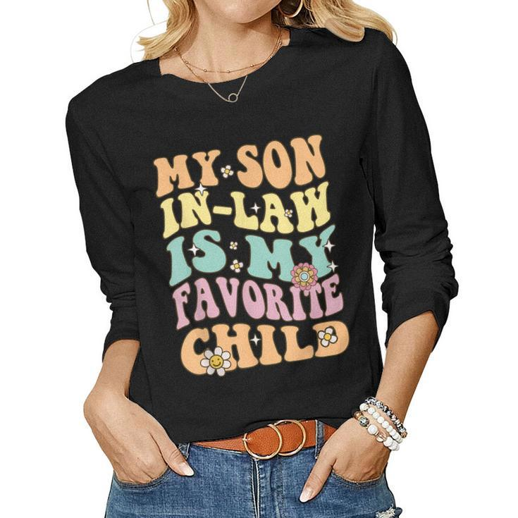 Vintage My Son In Law Is My Favorite Child Women Long Sleeve T-shirt