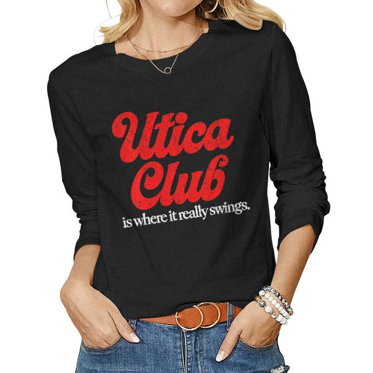 Womens Vintage Utica Club Vintage Beer Lover Women Long Sleeve T-shirt