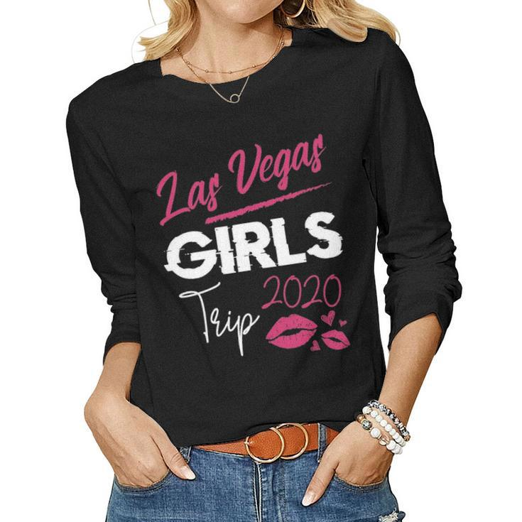 Womens Las Vegas Girls Trip 2020 Weekend Bachelorette Getaway Women Graphic Long Sleeve T-shirt