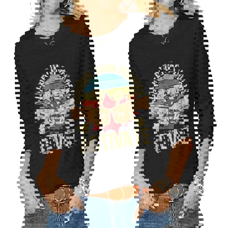 Wonder Twin Powers Activate - Twins Brother Sister Sibling Women Long Sleeve T-shirt