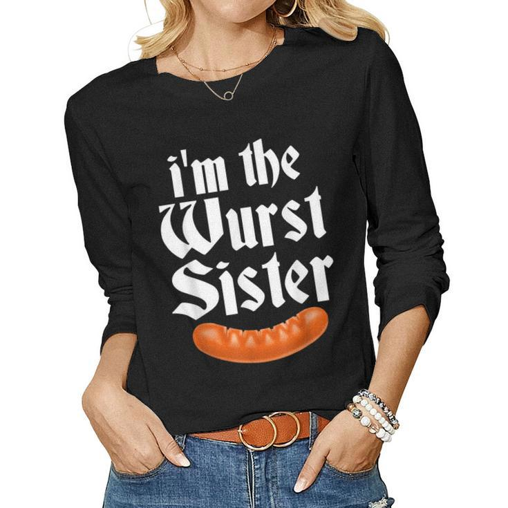 Im The Wurst Sister Oktoberfest German Beer Drink Women Long Sleeve T-shirt
