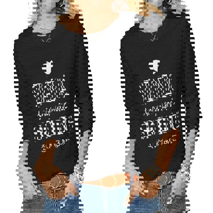 Yiayia Is My Name Yiayia For Greece Greek Grandma Women Long Sleeve T-shirt