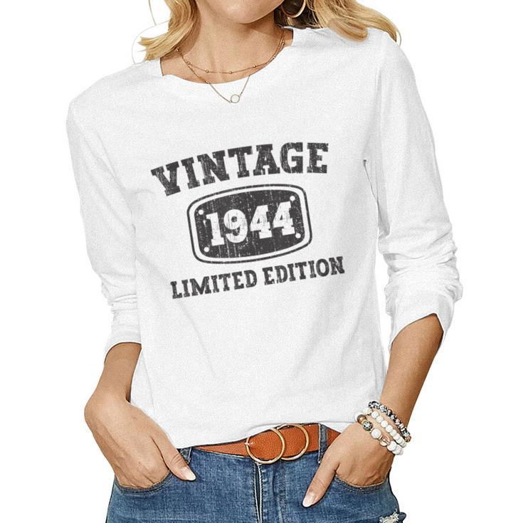 79 Year Old Vintage 1944 Happy 79Th Birthday Women Men Women Long Sleeve T-shirt