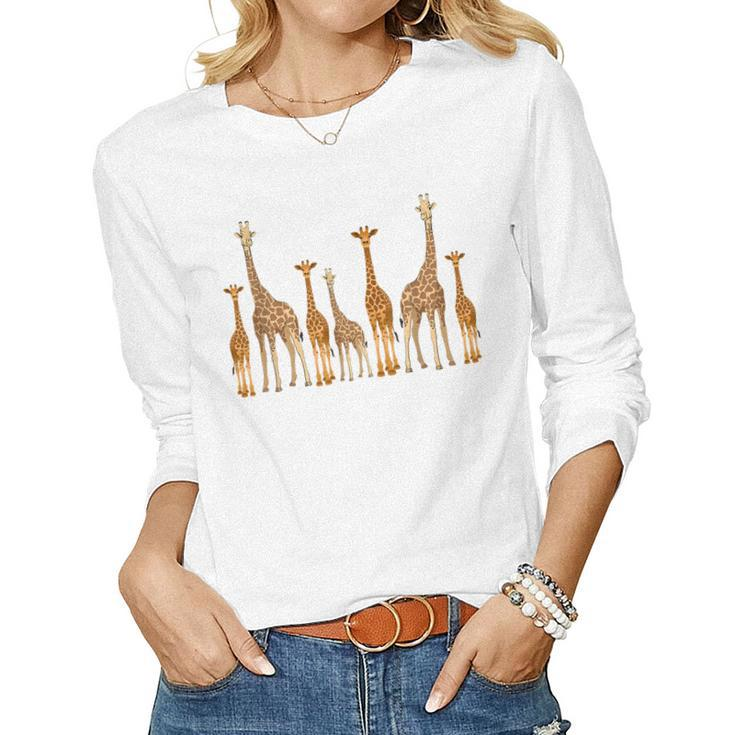 Cute Giraffe Animal Lovers For Men Women Kids Women Long Sleeve T-shirt