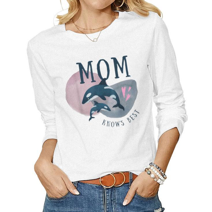 Cute Mom Knows Best Women Long Sleeve T-shirt