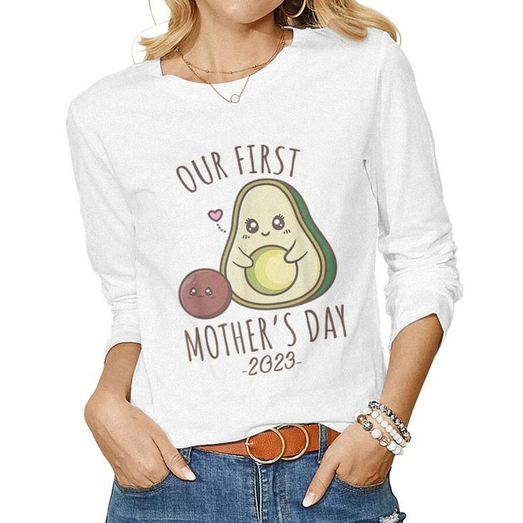 Our First 2023 Cute Avocado Mom Women Long Sleeve T-shirt
