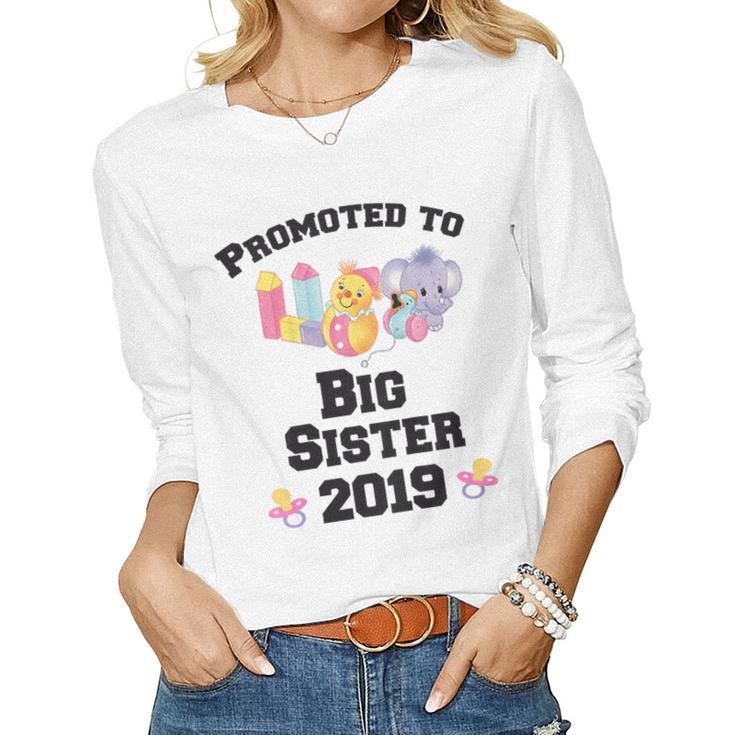Kids Big Sister Pregnancy Announcement Women Long Sleeve T-shirt