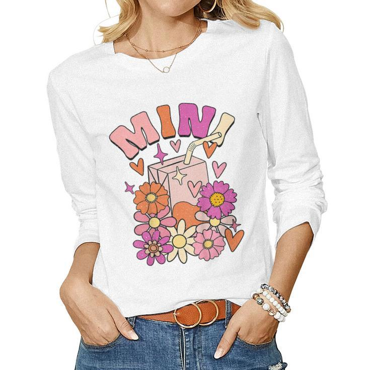 Kids Mama & Mini Mommy & Daughter Mommy & Me Groovy Matching Women Long Sleeve T-shirt