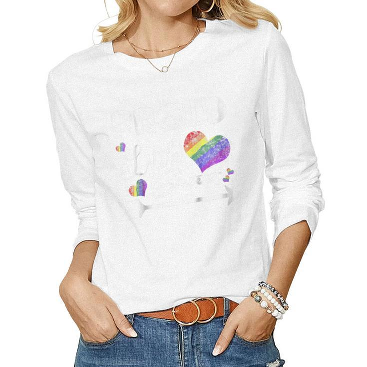 Kids Proud Little Sister Gay Pride Month Lgbt Women Long Sleeve T-shirt