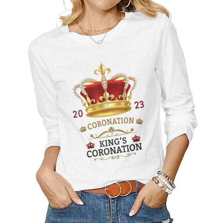 Kings Coronation 2023 Idea For Women & British Coronation Women Long Sleeve T-shirt