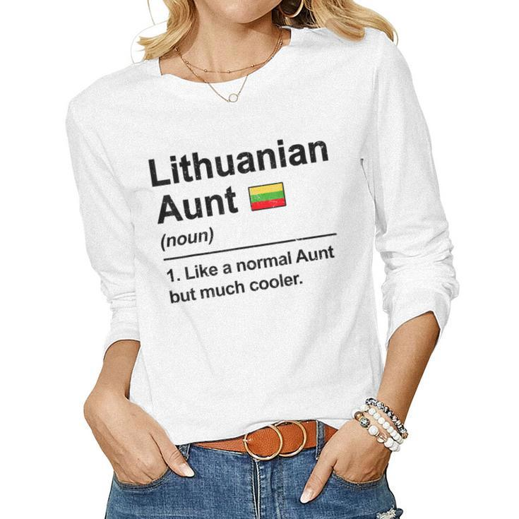 Lithuanian Aunt Like A Normal Aunt But Much Cooler Women Long Sleeve T-shirt