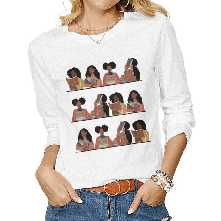Pretty And Educated Black Women Read African American Bhm  Women Graphic Long Sleeve T-shirt