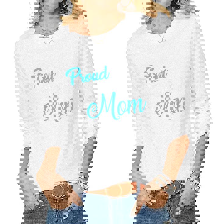 Proud Air Force Mom Heart Military Family Women Women Long Sleeve T-shirt