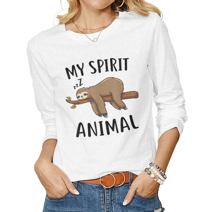Sloth- My Spirit Animal Sloth Women Long Sleeve T-shirt
