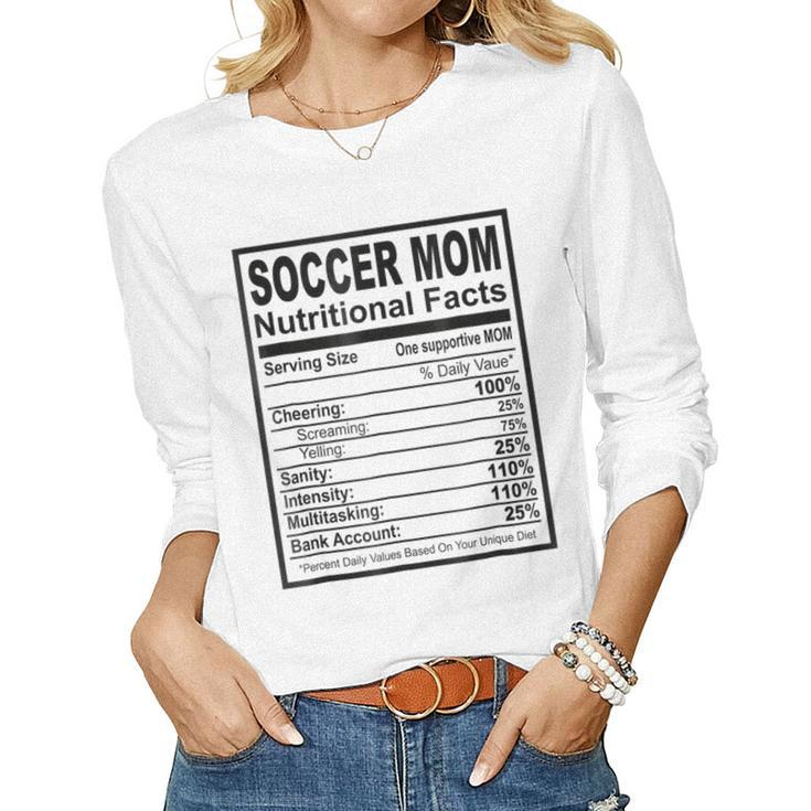 Soccer Mom Nutritional Facts Women Long Sleeve T-shirt