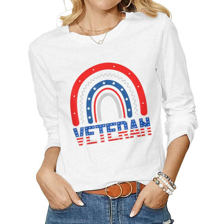 Veterans Day Veteran Appreciation Respect Honor Mom Dad Vets  V6 Women Graphic Long Sleeve T-shirt