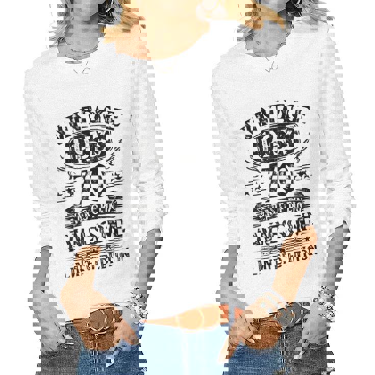 Vintage 1953 Limited Edition 70 Year Old 70Th Birthday Women Long Sleeve T-shirt