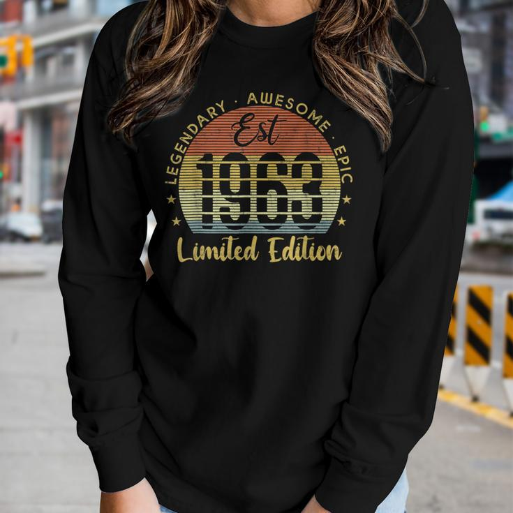 60 Year Old Gifts Vintage 1963 Limited Edition 60Th Birthday V9 Women Graphic Long Sleeve T-shirt Gifts for Her