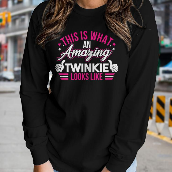 Womens This Is What An Amazing Twinkie Looks Like Mothers Women Long Sleeve T-shirt Gifts for Her