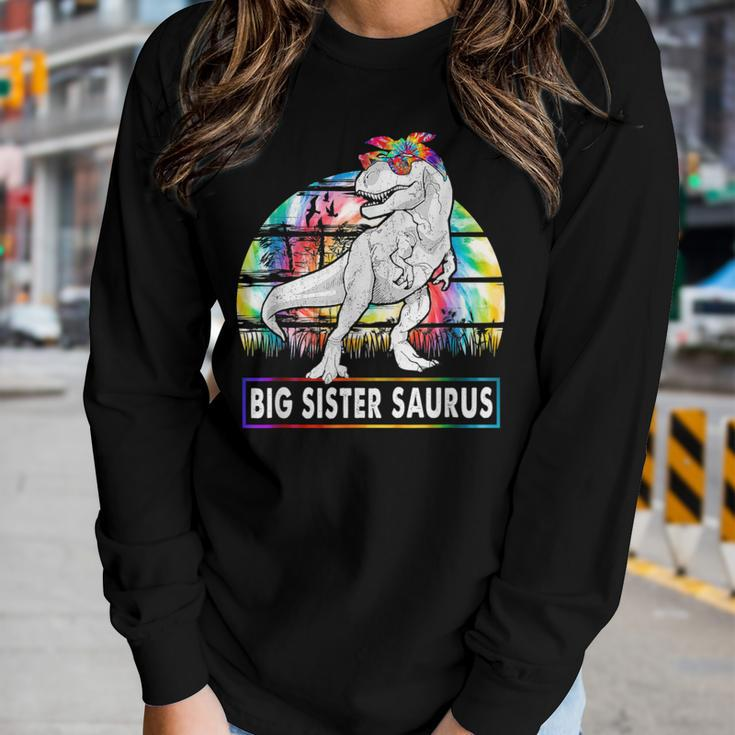 Big Sistersaurus Dinosaur Big Sister Saurus Family Matching Women Long Sleeve T-shirt Gifts for Her