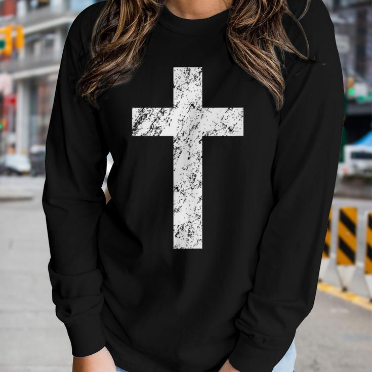 Christian Cross The Message Jesus Loves You Women Long Sleeve T-shirt Gifts for Her
