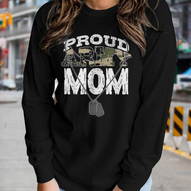 Cool Proud Army Mom Funny Mommies Military Camouflage Gift 3272 Women Graphic Long Sleeve T-shirt Gifts for Her
