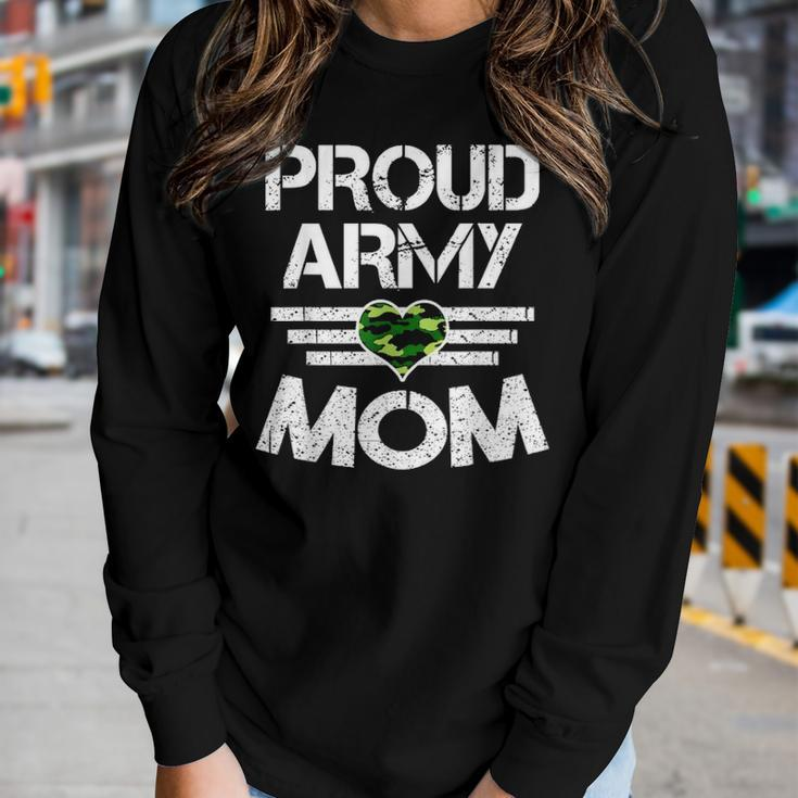 Cool Proud Army Mom Funny Mommies Military Camouflage Gift 3274 Women Graphic Long Sleeve T-shirt Gifts for Her