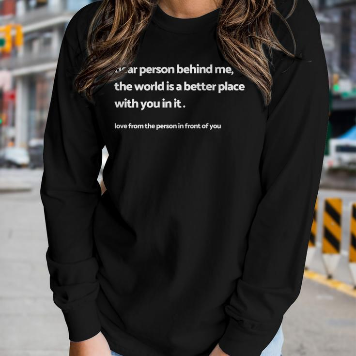 Dear Person Behind Me Mental Health Day 2023 Be Kind Women Long Sleeve T-shirt Gifts for Her
