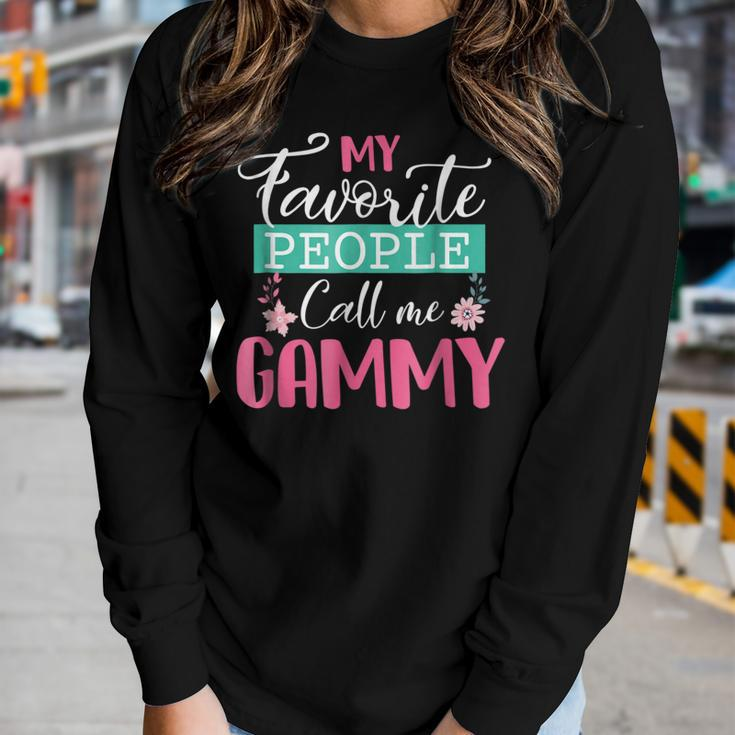 My Favorite People Call Me Gammy Grandma Women Long Sleeve T-shirt Gifts for Her