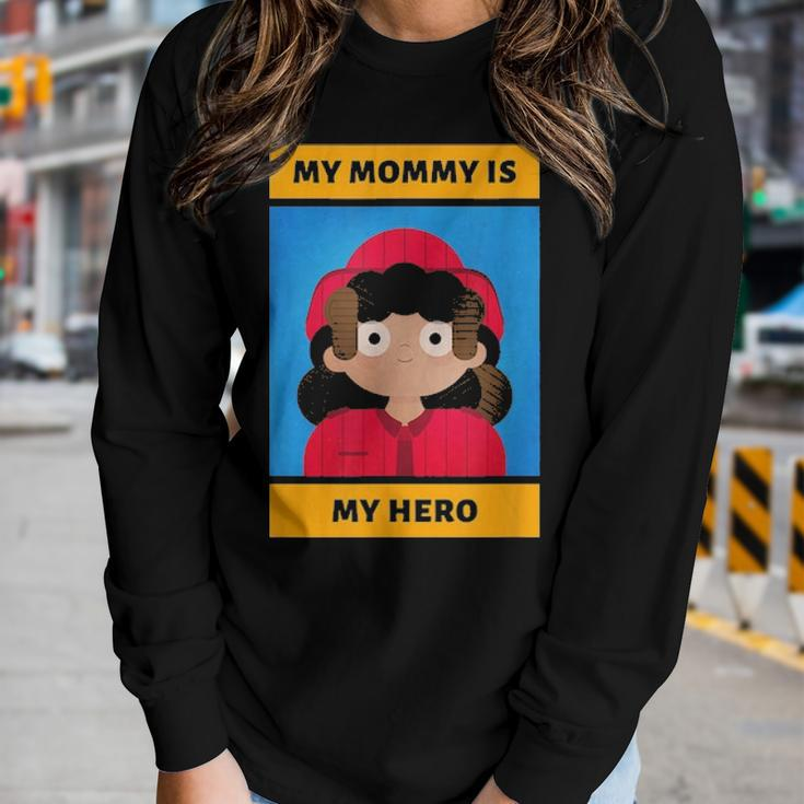 Firefighter Mom Daughter Son Kids Cute Mothers Day Women Graphic Long Sleeve T-shirt Gifts for Her