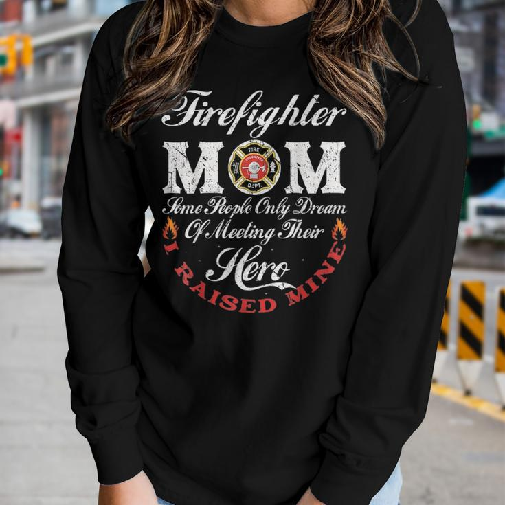 Firefighter Mom Firemen Proud Moms Mothers Day V2 Women Graphic Long Sleeve T-shirt Gifts for Her