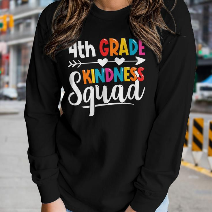 Fourth Grade Kindness Squad 4Th Grade Teacher Antibullying Women Long Sleeve T-shirt Gifts for Her