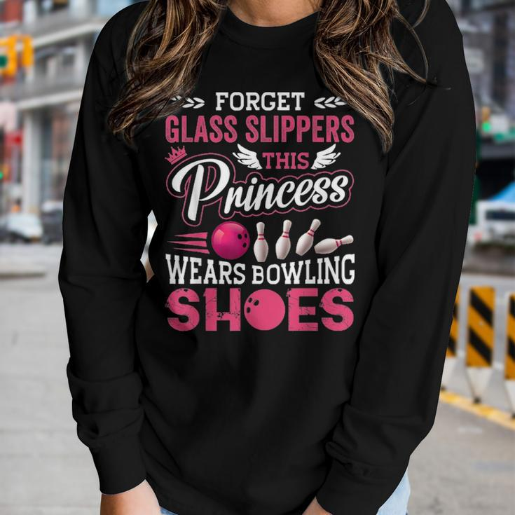 Funny Bowling For Women Girls Kids Mom Wife Women Graphic Long Sleeve T-shirt Gifts for Her