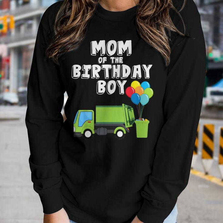 Garbage Truck Mom Birthday Boy Balloons Birthday Party Women Graphic Long Sleeve T-shirt Gifts for Her