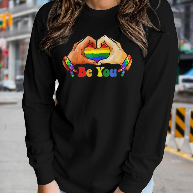 Gay Pride Clothing Lgbt Rainbow Flag Heart Unity Women Long Sleeve T-shirt Gifts for Her